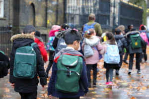 City of westminster, London, Happy school kids (students pupils)