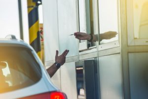 Toll booth pollution